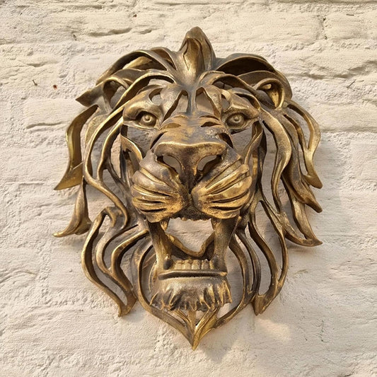 Lion Head Wall Mounted Sculpture