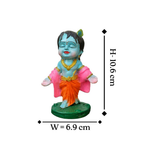 Cute Baby Krishna Idol - Hand Painted Resin Bal Krishna Statue