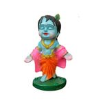 Cute Baby Krishna Idol - Hand Painted Resin Bal Krishna Statue