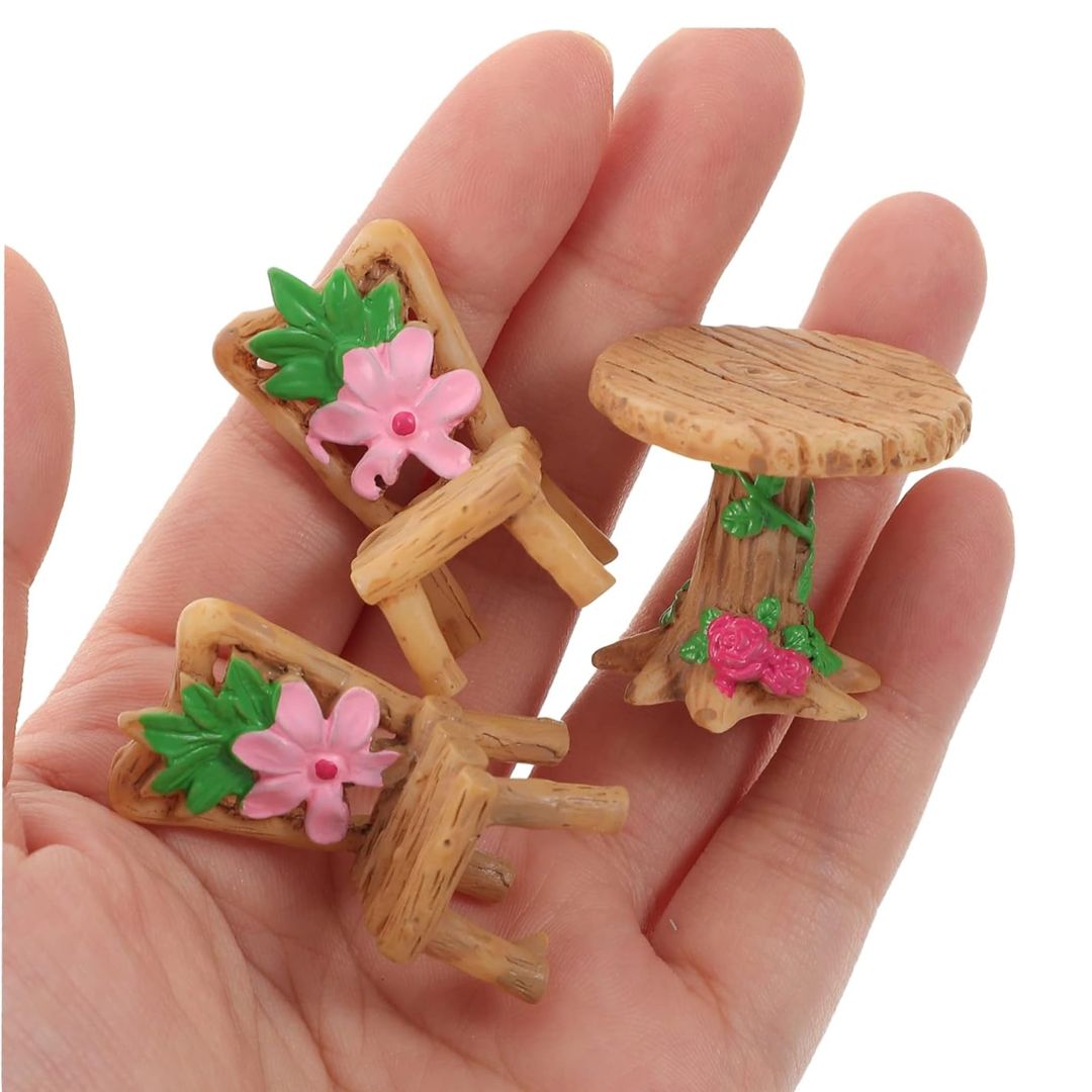 Miniature Table chair for Tray Decor