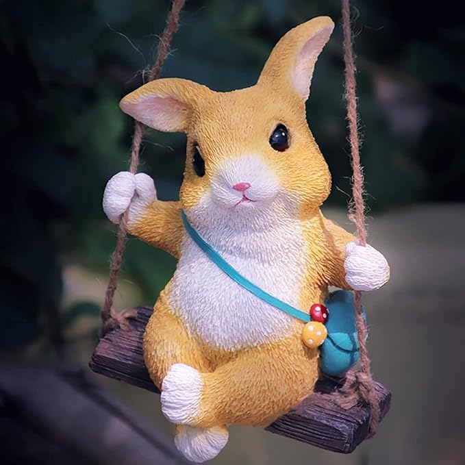 Hanging Cute Bunny for Garden Decor