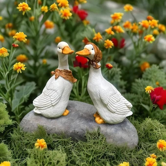 Duck with Scarf for Garden Decor