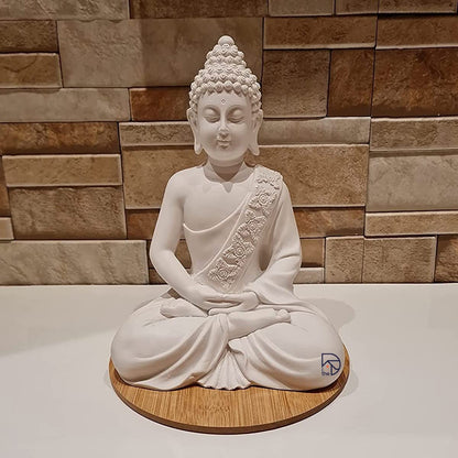 White Buddha Statue 10"