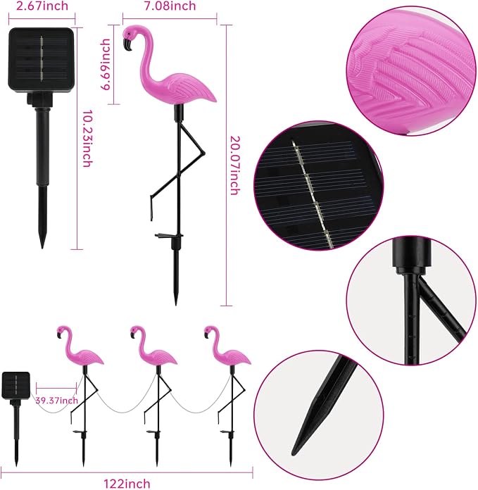 Pink Glow Flamingo (Pack of 3)
