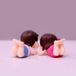 Miniature Baby Couple for Tray Decor