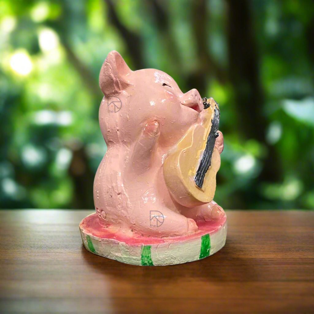 Pig with Violin Tray Display