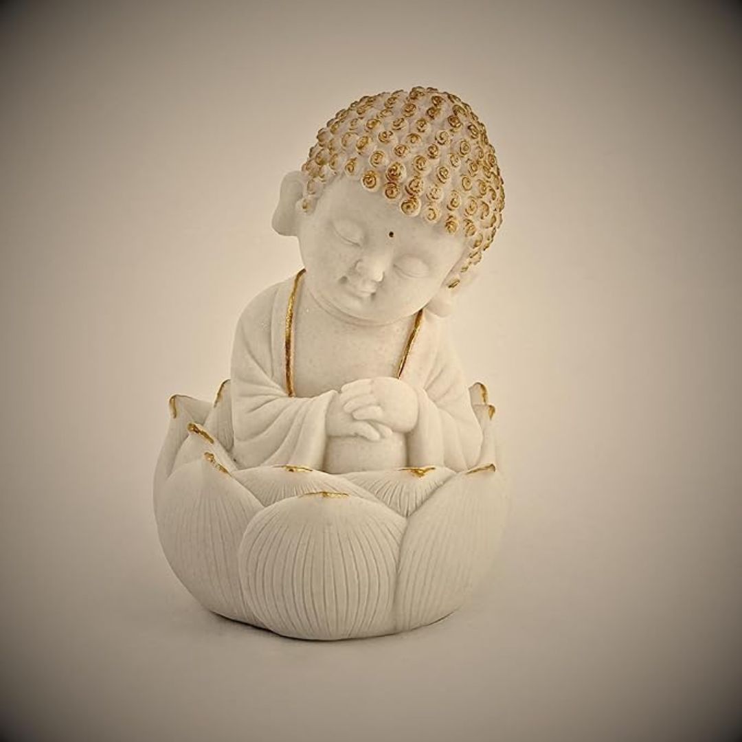 Marble Buddha Idol (Set of 2)