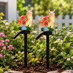 Snail Solar Garden Lights - Cute Mushroom House Stake Lights (Set of 2)