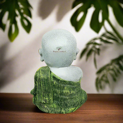 Cute Baby Namaste Monk Statue For Home Decor