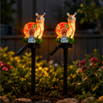 Snail Solar Garden Lights - Cute Mushroom House Stake Lights (Set of 2)