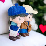 Miniature Couple with Bag for Fariy Garden Decoration