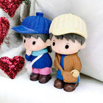 Miniature Couple with Bag for Fariy Garden Decoration