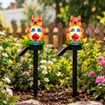 Squirrel Solar Garden Lights - Cute House Stake Lights (Set of 2)