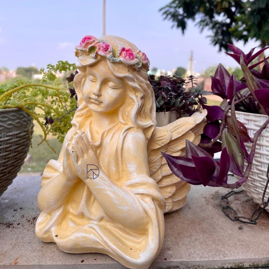 Cute Angel Pot For Graden Decor -    The Decorshed