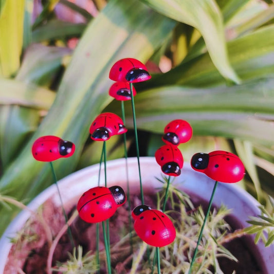 Ladybug Garden Stakes