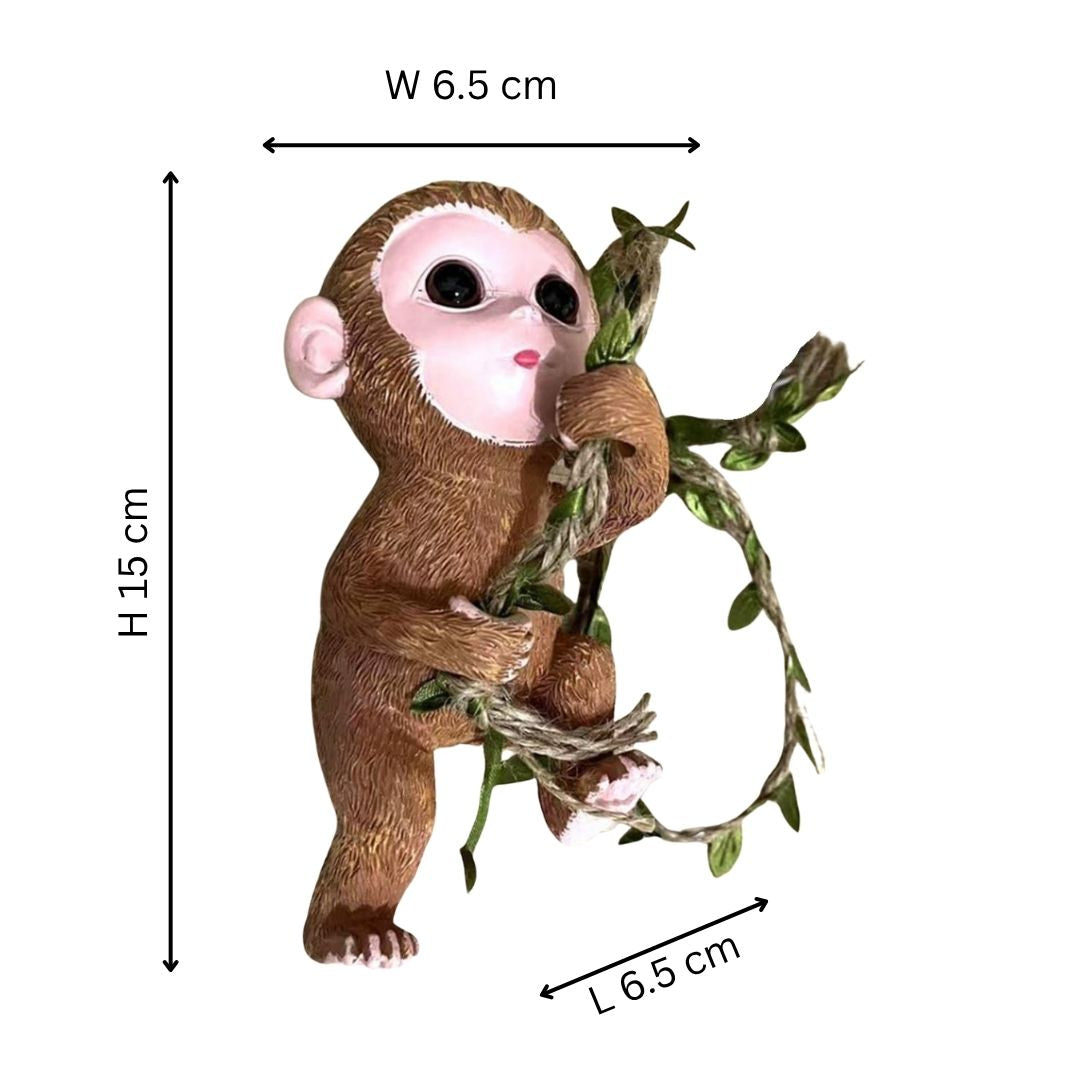 Baby Monkey Figurine | Climbing Tree Garden Decor