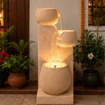 3-Tier Cascading Bowl Water Fountain with LED | Garden & Home Decor