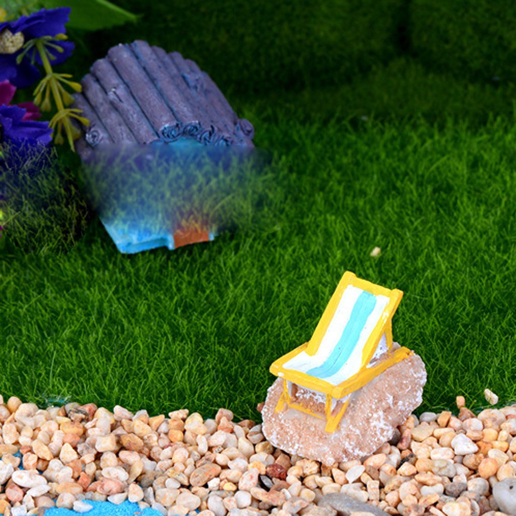 Beach Theme Miniature Chair for Tray Garden (Pack of 3)