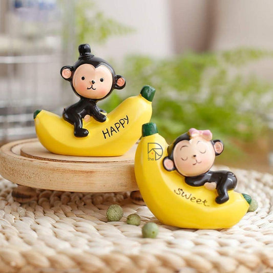 Banana Monkey Statue - The Decorshed