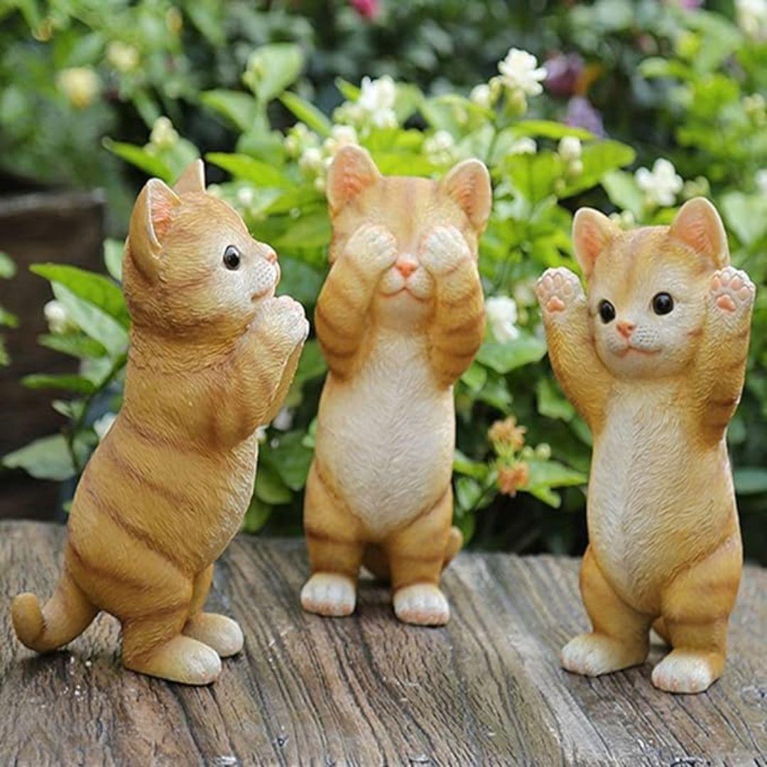 Cute Cat Figurines (Set of 3) - The Decorshed