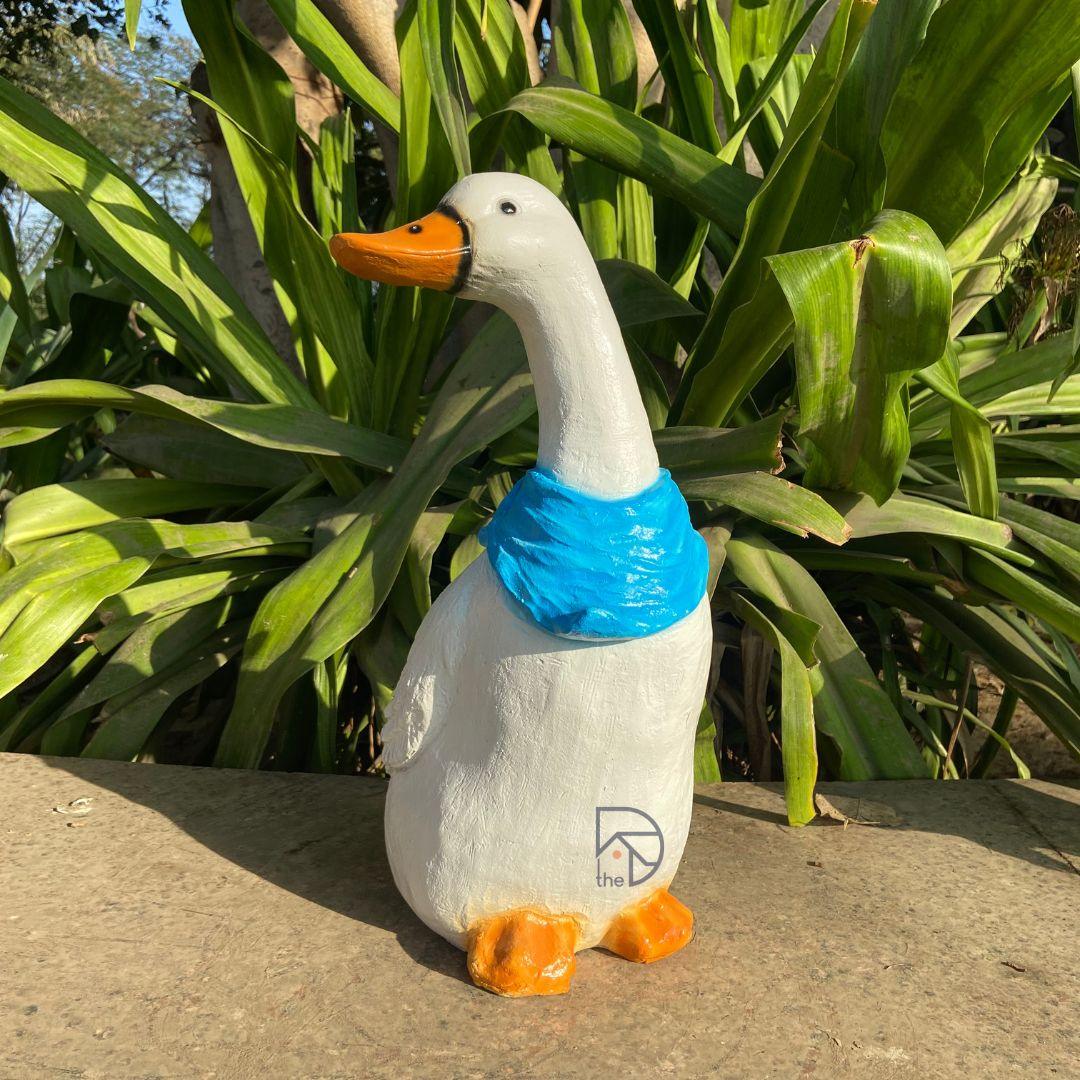 Duck with Scarf for Garden Decor - The Decorshed