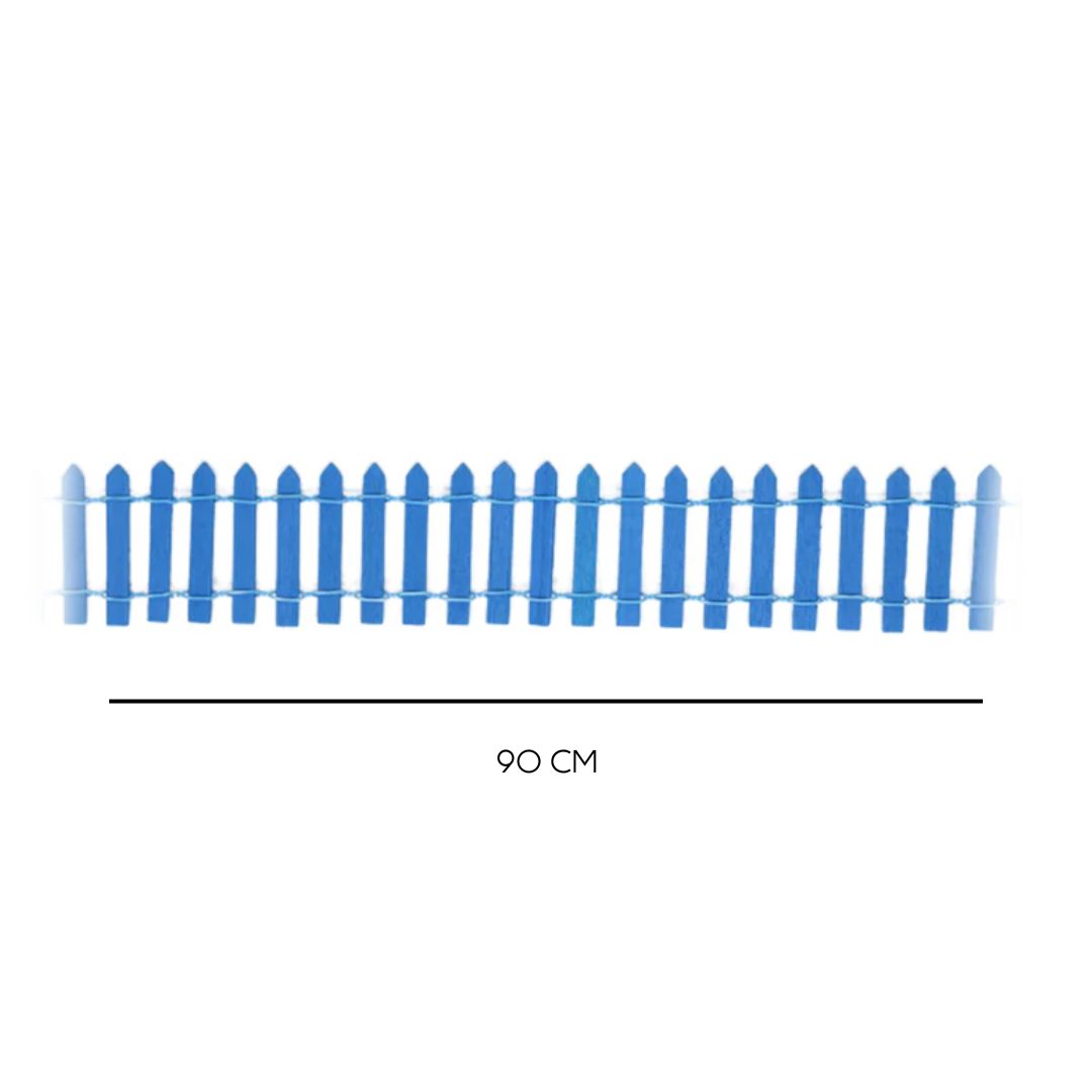 Miniature Fence for Fairy Garden Decor (Sky Blue)Tray Garden Bonsai Tray(Set of 2)