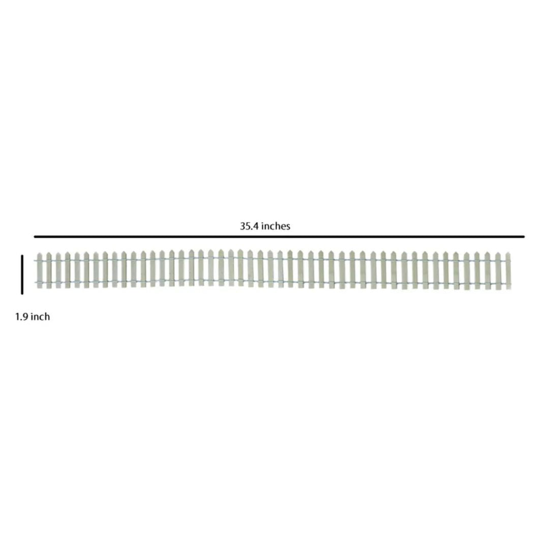 Miniature Fence for Fairy Garden Decor (White)Tray Garden Bonsai Tray (Set of 2)