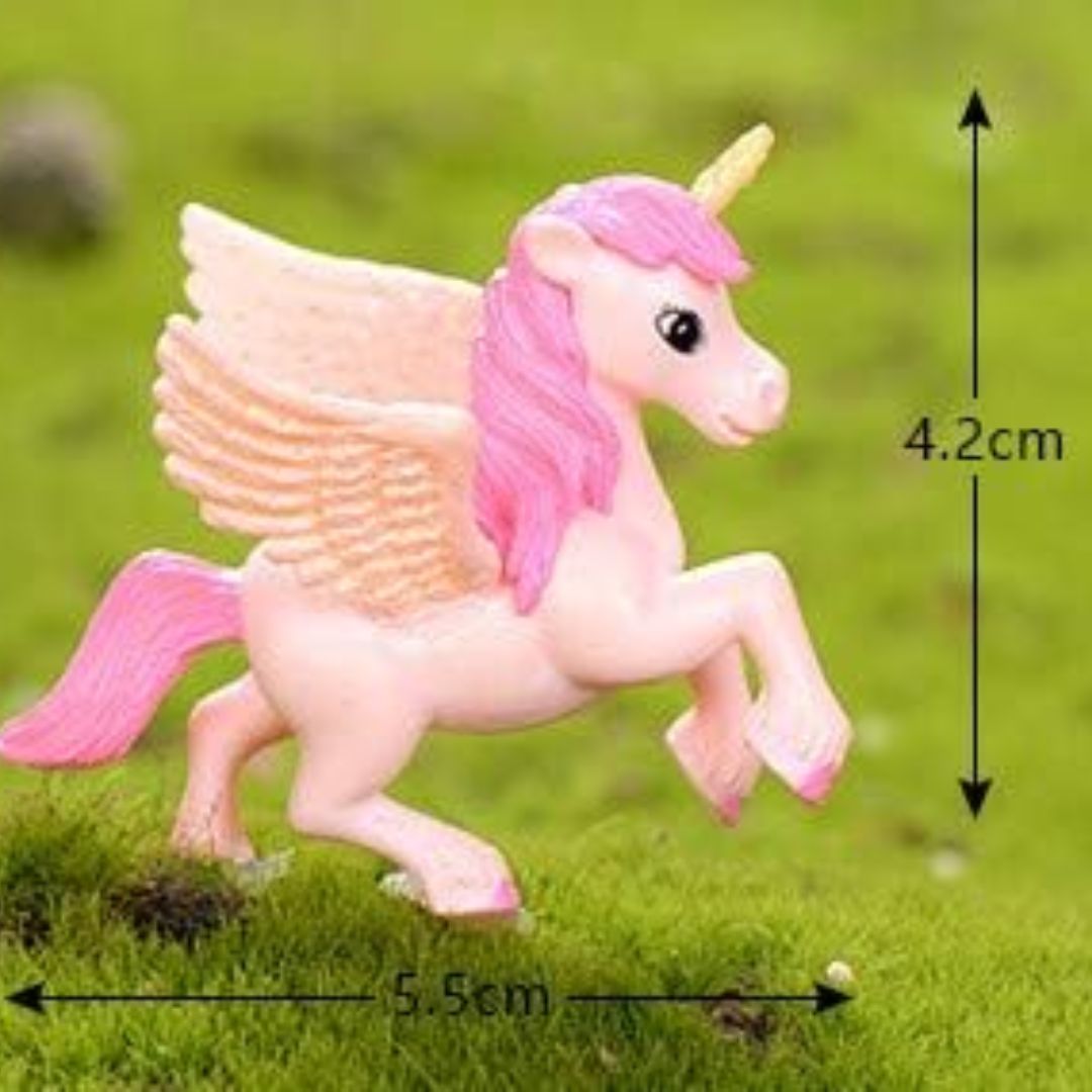 Miniature Toy Unicorn for Fairy Garden (Pack of 3)