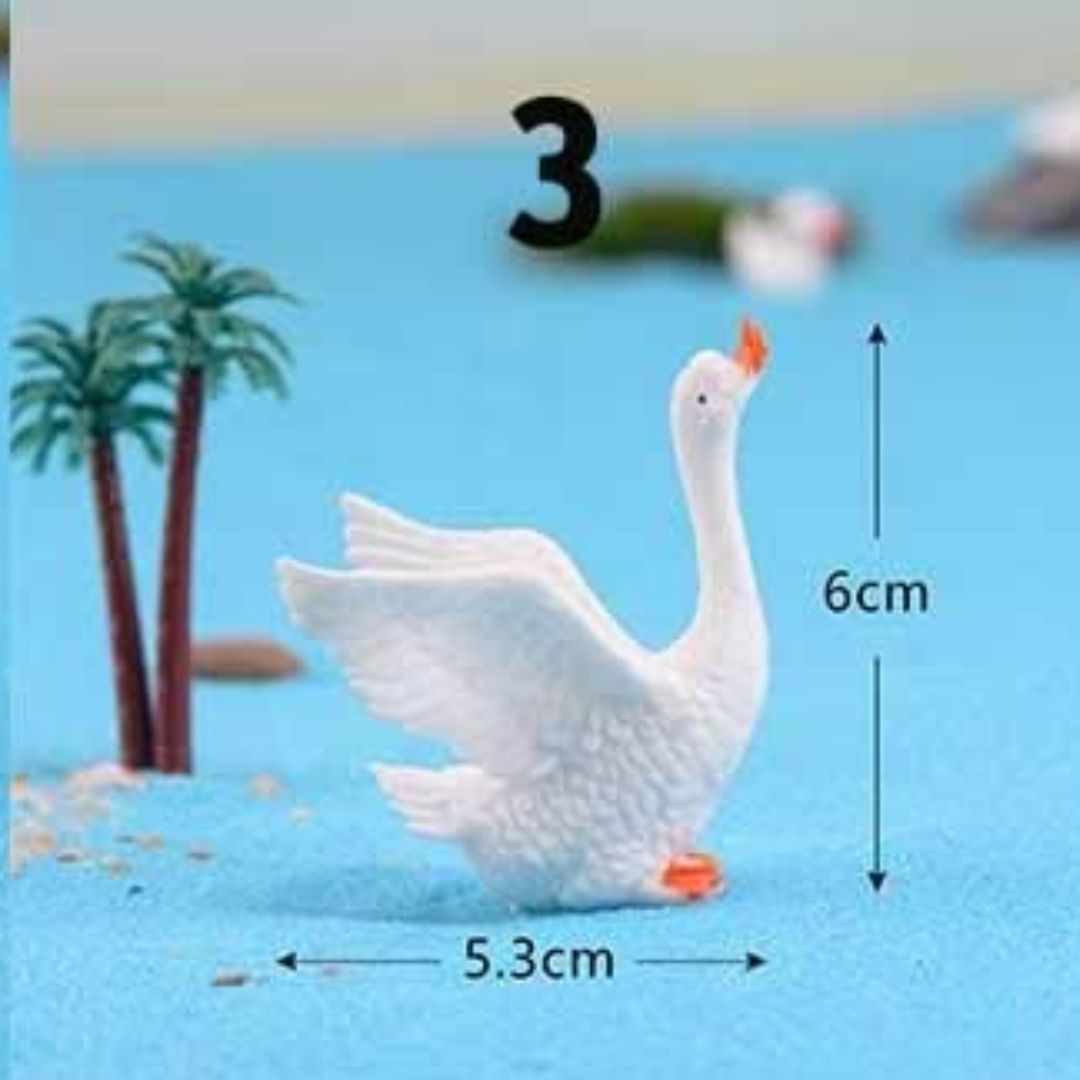 Miniature Duck/Swan for Tray Decor (Pack of 7)
