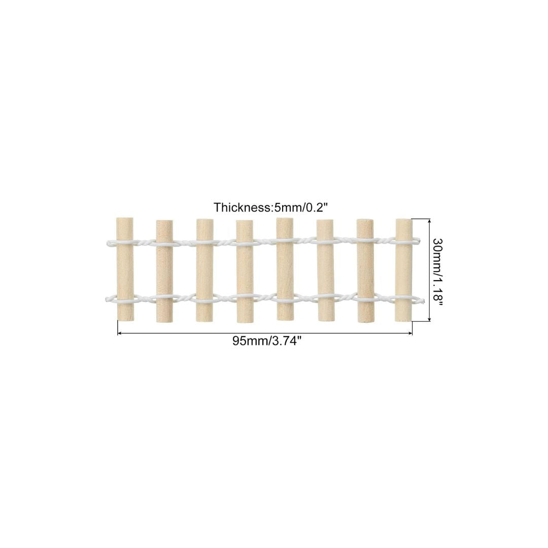 Miniature Round Fence for Tray Decor (Pack of 8)