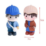 Miniature Couple with Bag for Fariy Garden Decoration