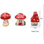 Miniature Mushroom House for Tray Decor(Set of 3)