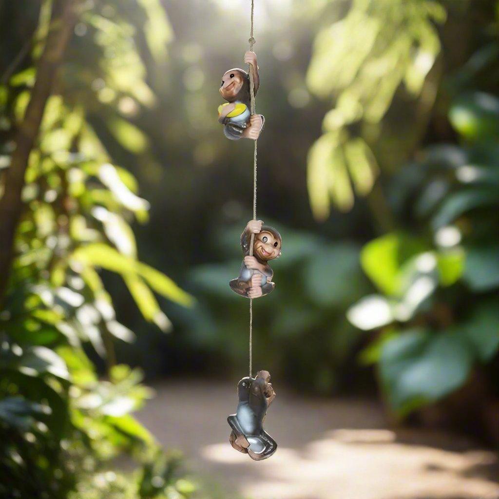 Hanging Monkey on String for Garden Decor - The Decorshed