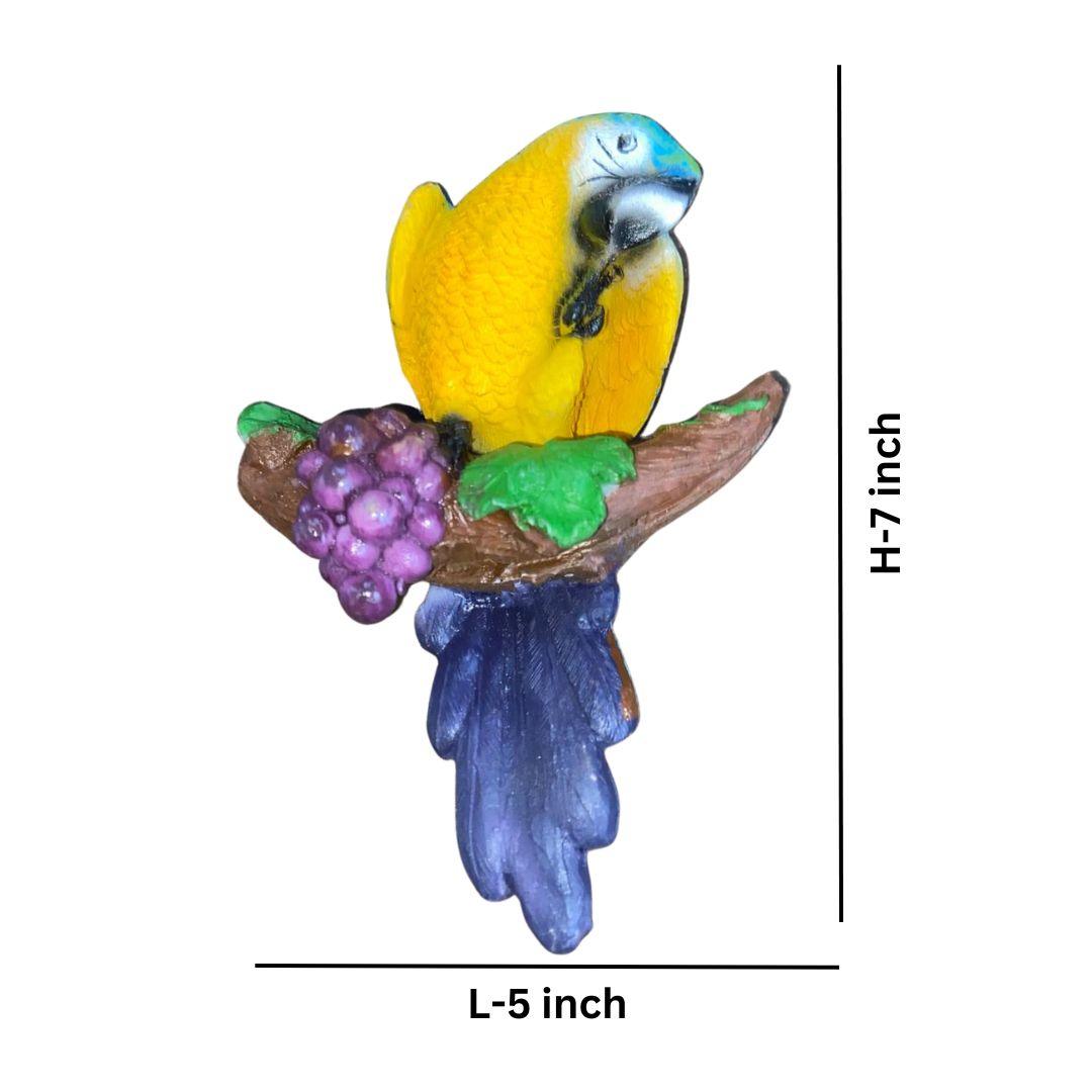 Hanging Parrot on Ring for Garden Decor - The Decorshed