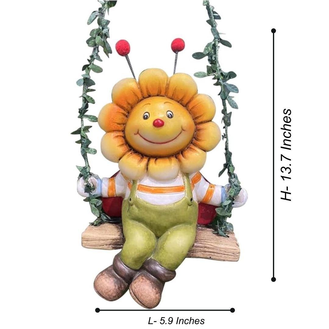 Hanging Sunflower Statue for Balcony Decoration - The Decorshed