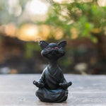 Happy Meditating Mini Cat Statues - The Decorshed