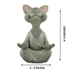 Happy Meditating Mini Cat Statues - The Decorshed