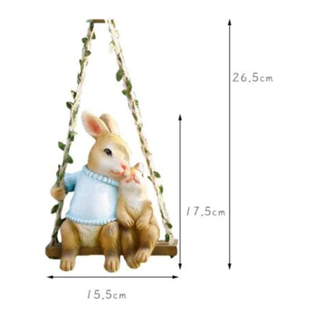 Swing Cute Mother Child Rabbit