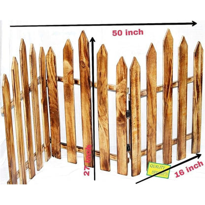 Wooden Garden Grill & Room Divider – 3-Panel Classic Folding Fence for Indoor & Outdoor Use