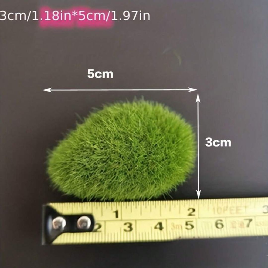 Miniature Green Foam Moss Stone for Bonsai Decor (Pack of 10 Different Size)