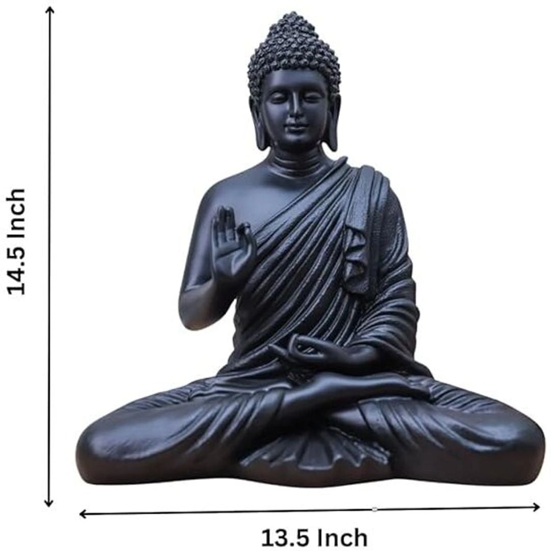 Black Tranquil Buddha Statue (15 inch)