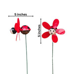 Ladybug Pinwheels Garden Stakes (Set of 2)
