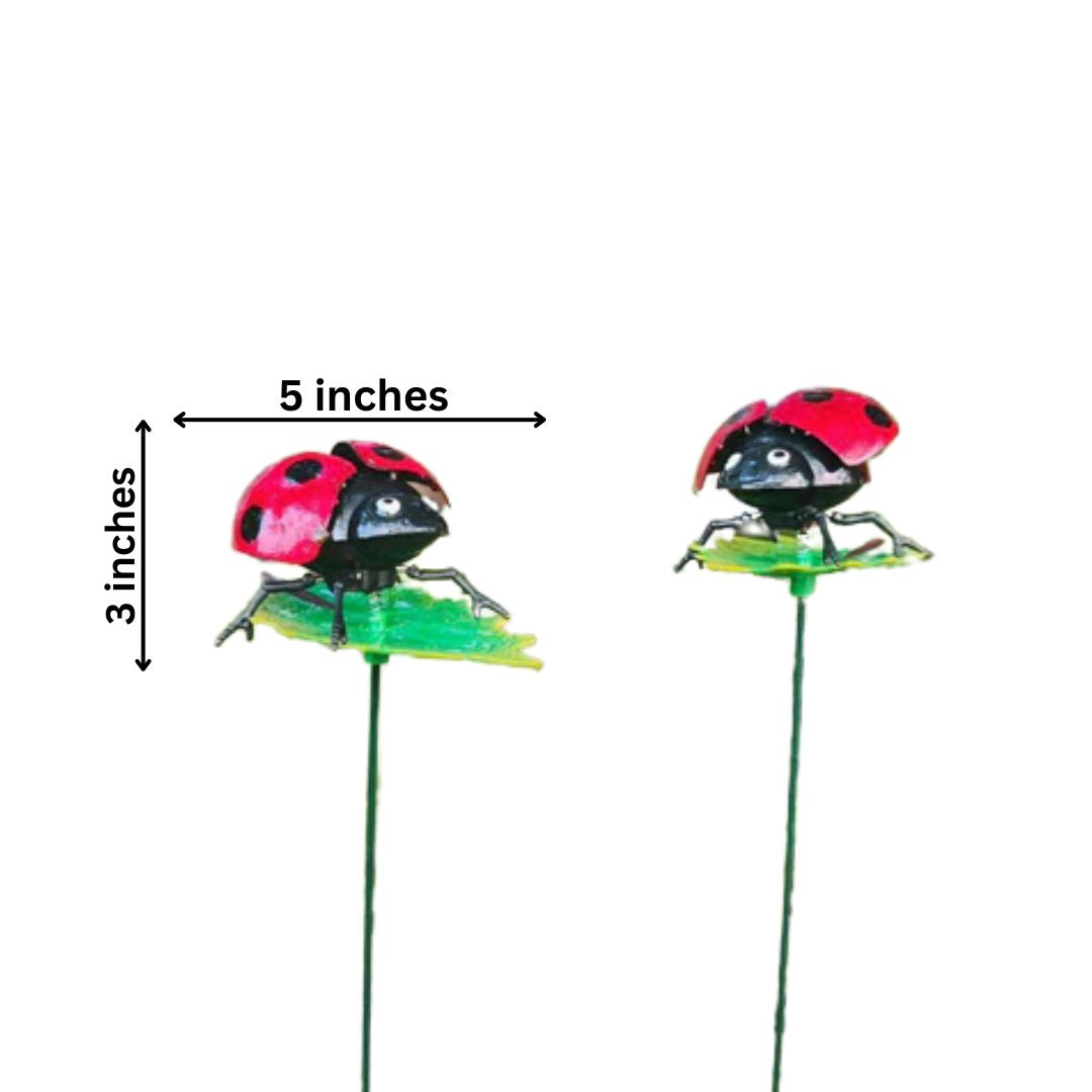 Ladybug Garden Stakes for Garden Decor