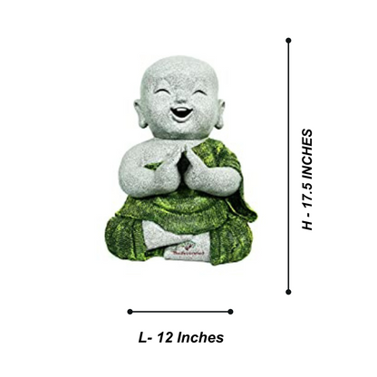 Cute Baby Namaste Monk Statue For Home Decor