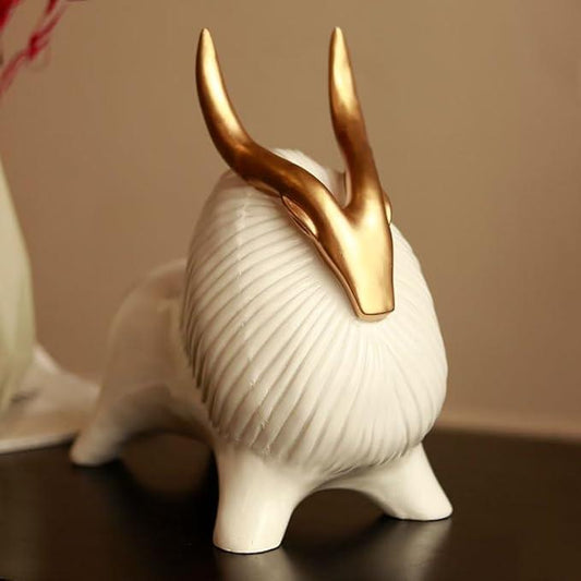 Luxury Resin Golden Horned Yak Artifacts Showpiece - The Decorshed