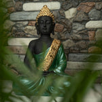 Meditating Buddha Statue (Green) - The Decorshed