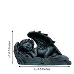 Black Angel Showpiece Wing Detail – Resin Figurine for Shelf Decor