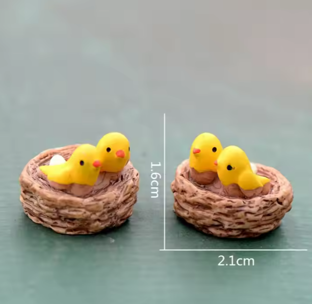 Miniature Bird Nest for Bonsai Decor (Pack of 10)