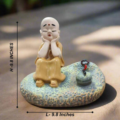 Monk Statue For Table Decor - The Decorshed
