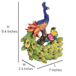 Multicolour Peacock Statue - The Decorshed